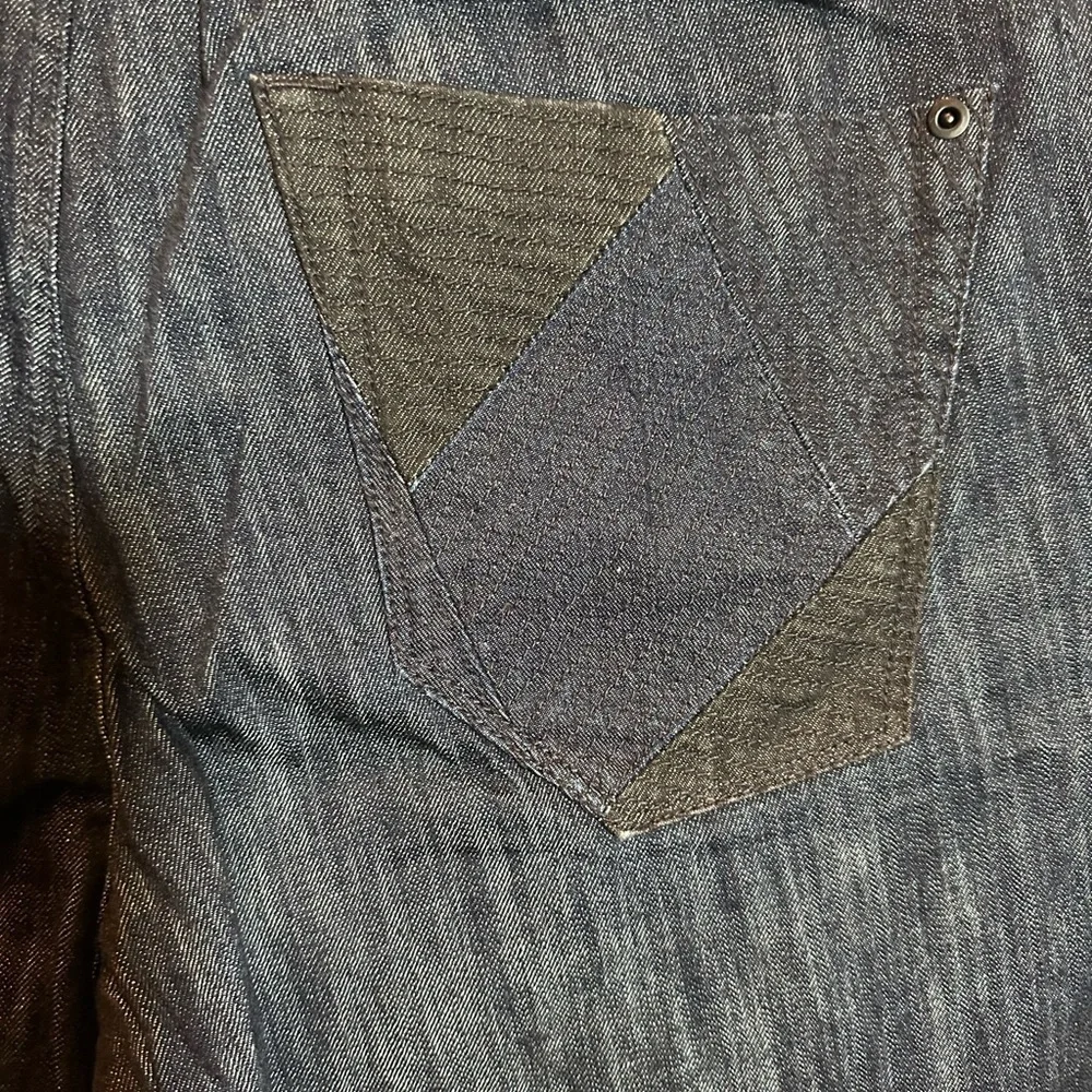 Vintage 2000s Y2k Sean John Dark Wash Denim Shorts Baggy Jorts Size 36 EUC